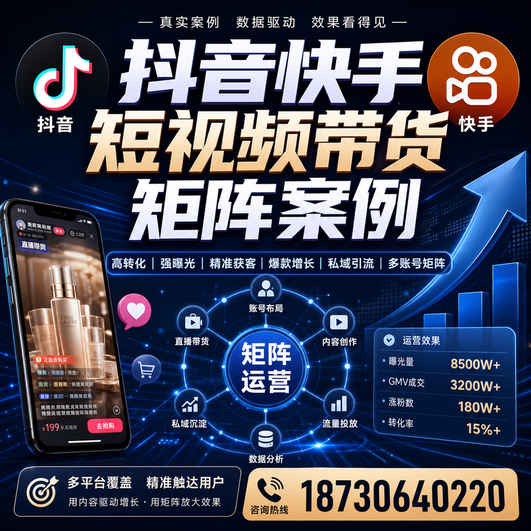 青岛短视频带货团队多平台矩阵自动分发案例